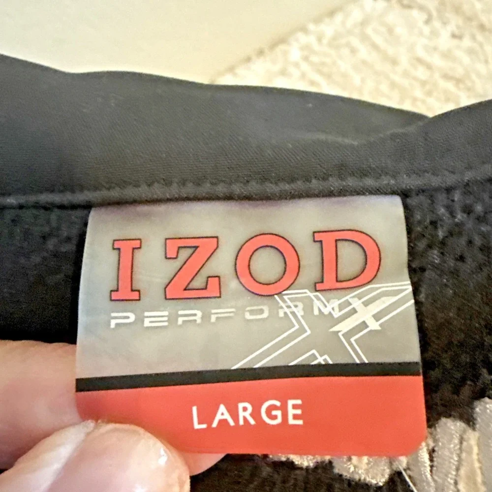 Izod Indycar Series Mens Full Zip Jacket L Racing Sports Pockets Utility